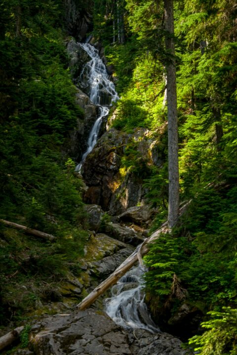 Waterfall Along Trail to Rainbow Lakes, Whistler, BC