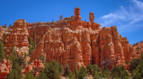 Big Hoodoos On The Side Of Scenic Byway 12 In Red Canyon, UT