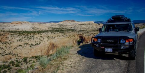 FJ At The Top Of The Hogback Along Scenic Byway 12, UT