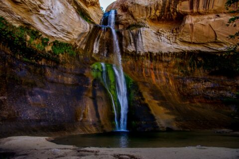 Lower Calf Waterfalls In Grand Staircase Escalante National Monument, UT