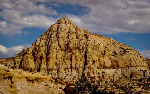 Pctol’s Pyramid Look From Hickman Bridge In Capitol Reef National Park, UT