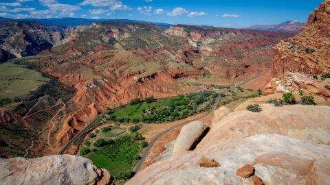 Rim Overlook Scenery In Capitol Reef National Park, UT