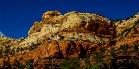 Rock Formation Along Trail To Lower Calf Falls, Grand Staircase Escalante National Monument, UT