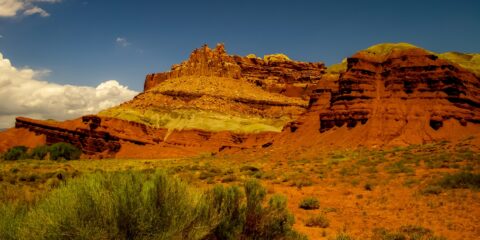 Sediment Formation Along Scenic Byway 24 In Capitol Reef National Park, UT