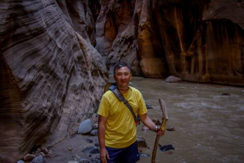 rrasha On Hiking Narrows In Zion National Park, UT