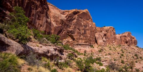 Approaching Jeep Arch From East Side, Moab, UT