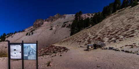 At Lassen Peak Trailhead In Lassen Volcanic National Park, CA