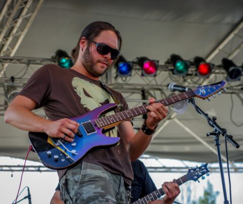 Ben Nieves Takes Lead On Blues Farm Stage During Heroes Of Woodstock Tour In Winthrop, WA
