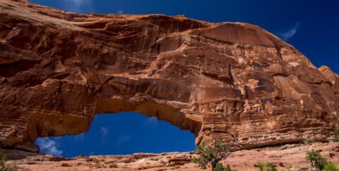 Close Look At Big Jeep Arch From East Side, Moab, UT