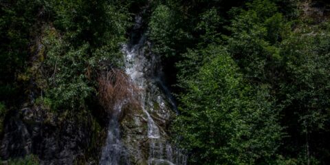 Close-up Look At South Gorge Creek Falls From Gorge Overlook Trail In North Cascades National Park, WA