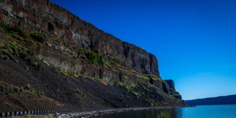 Colorful Cliff On Columbia River, WA