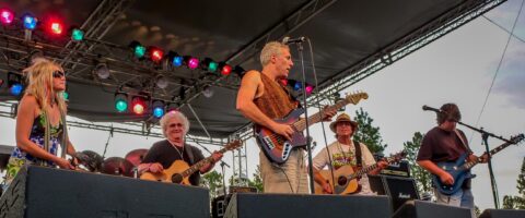 Country Joe McDonald With Jefferson Starship On Blues Farm Stage During Heroes Of Woodstock Tour In Winthrop, WA
