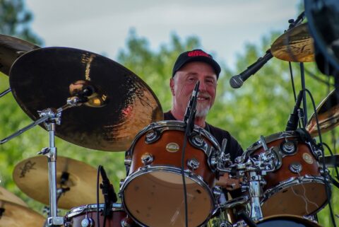 Dave Getz Smiles At Me From Blues Farm Stage During Heroes Of Woodstock Tour In Winthrop, WA