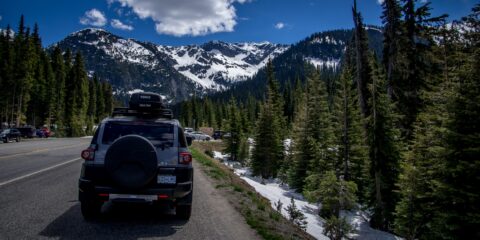 End of June 2022 And People were Hiking Through Snow In North Cascades National Park, WA