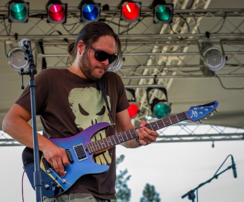 Guitar Solo Of Ben Nieves On Blues Farm Stage During Heroes Of Woodstock Tour In Winthrop, WA