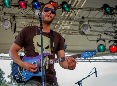 Guitarist Ben Nieves On Blues Ranch Stage During Heroes Of Woodstock Tour In Winthrop, WA