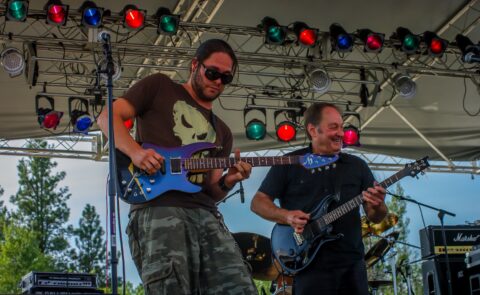 Ben Nieves Plays Solo And Sam Andrew Plays Rhythm Guitar During Heroes Of Woodstock Tour In Winthrop, WA