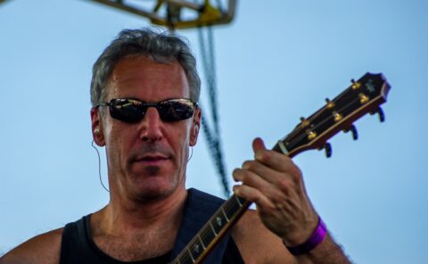 Jeff Pevar Plays Guitar With Ten Years After On Blues Farm Stage During Heroes Of Woodstock Tour In Winthrop, WA