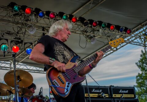 Leo Lyons Sets High Speed Rhythm On Blues Farm Stage During Heroes Of Woodstock Tour In Winthrop, WA