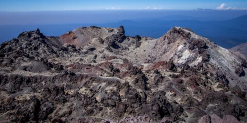 Look From Second Lassen Peak Towards West In Lassen Volcanic National Park, CA