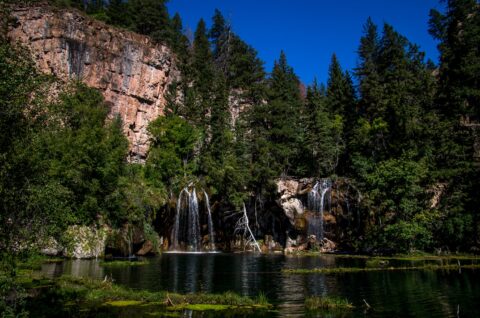 Massive Rock Top, And Waterfalls That Create Hanging Lake, Glenwood Springs, CO