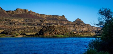 Picturesque Cliff On Alkali Lake, WA