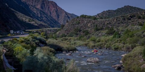 Rafters On Rio Grande River Near Pilar, New Mexico