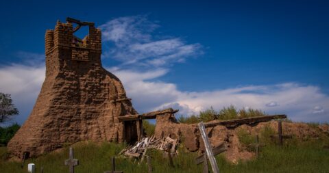 Ruins Of Original St. Jerome Catholic Church In Taos Pueblo, New Mexico