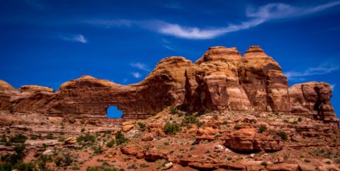 Look At Jeep Arch From West Side, Moab, UT
