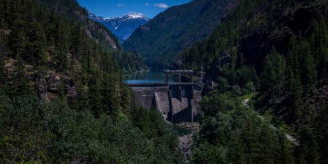 Skagit River Dam In North Cascades National Park, WA
