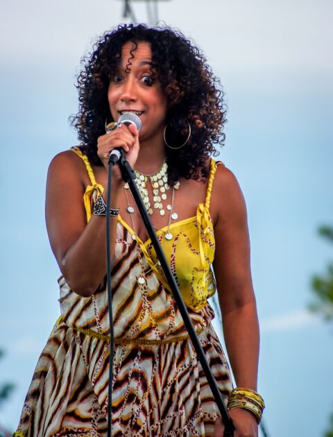 Sophia Ramos Responded to Audience On Blues Farm Stage At Heroes Of Woodstock Tour In Winthrop, WA