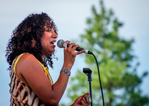 Sophia Ramos Sings For BB&HC During Heroes Of Woodstock Tour In Winthrop, WA