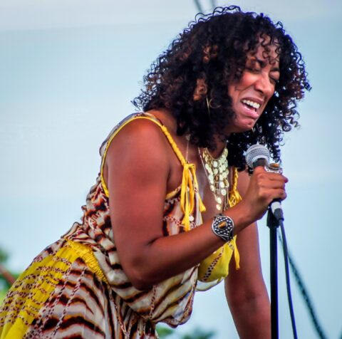 Sophia Ramos Sings “Ball And Chain” On Blues Farm Stage During Heroes Of Woodstock Tour In Winthrop, WA
