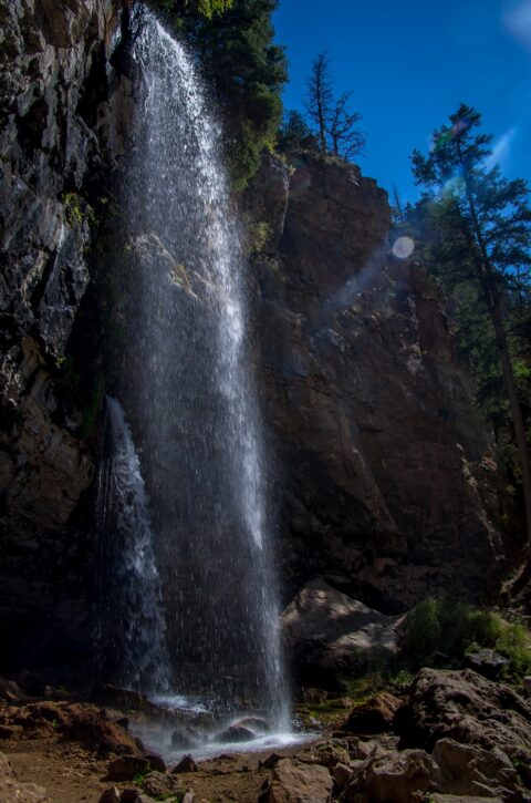 Spouting Rock Waterfalls At The Top Of Hanging Lake, Glenwood Springs, CO