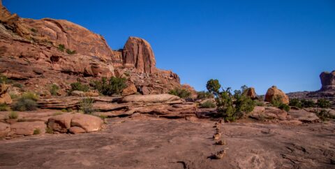 Well Marked Trail To Jeep Arch, Moab, UT