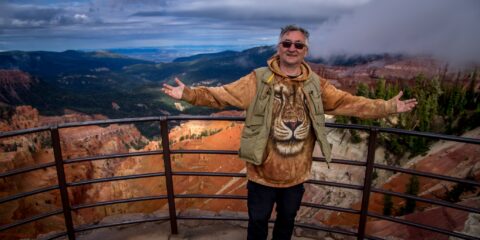 rrasha At Freezing Cold Sunset View Overlook In Cedar Breaks National Monument, UT