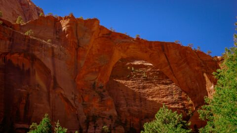 87.5m Span Kolob Arch In Kolob Canyon Section Of Zion National Park, UT