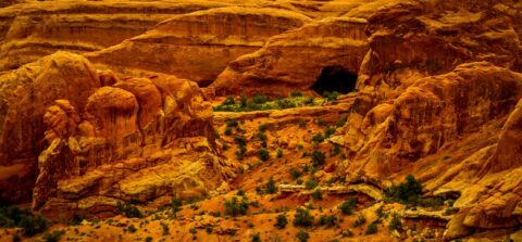 Black Arch In Devils Garden, Arches National Park, Moab, UT