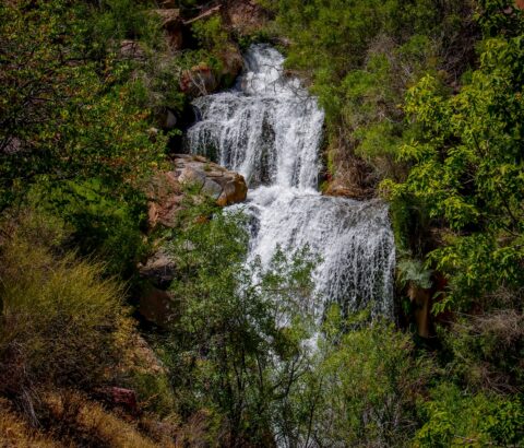Cascades of Thunder River Along Tapeats Trail In Grand Canyon National Park, AZ