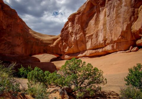 Eye Of The Whale Arch In Arches National Park, Moab, UT