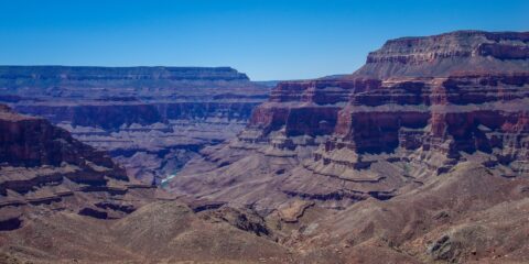 From Esplanade Rim I overlooked Unforgiving Hot Surprise Valley Below In Grand Canyon National Park, AZ