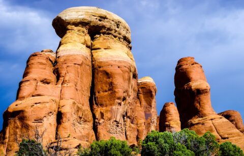 Giant Rocks Near Tower Arch In Arches National Park, Moab, UT