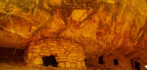 House On Fire, Mule Canyon At Cedar Mesa, UT