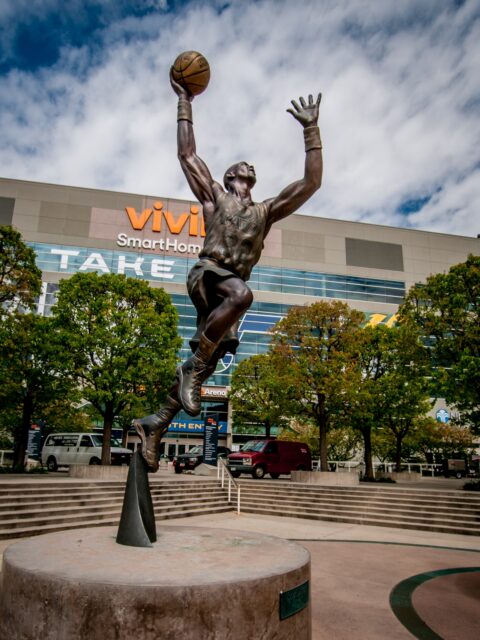 Karl Malone Statue In Salt Lake City, UT
