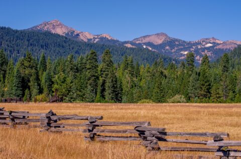 Landscape Along Scenic Highway 89 Northbound Towards Lassen National Park, CA