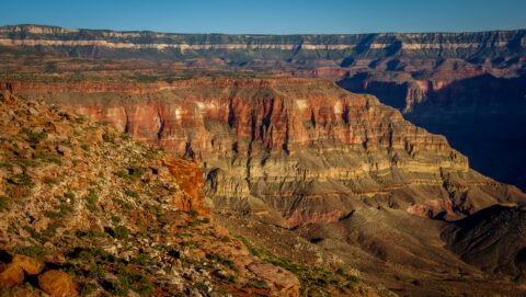 Look From Esplanade Down To Surprise Valley In Grand Canyon National Park, AZ