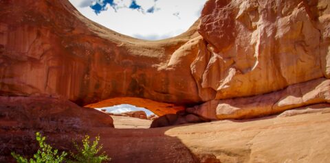 Look Through Eye Of The Whale Arch, Arches National Park, Moab, UT