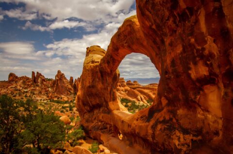 On The Other Side Of Double O Arch, Arches National Park, UT