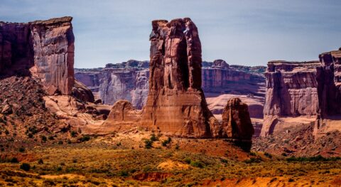 Rock Formation Along Arches National Park Road, Moab, UT