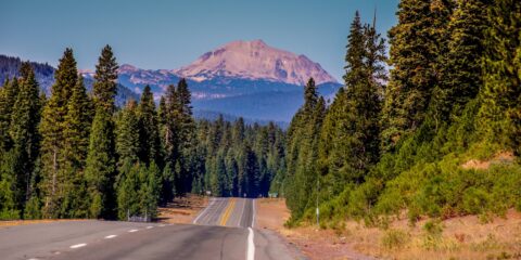 Scenic Highway 89 Northbound Towards Lassen National Park, CA